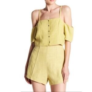 ASTR The Label limeade off-the shoulder top